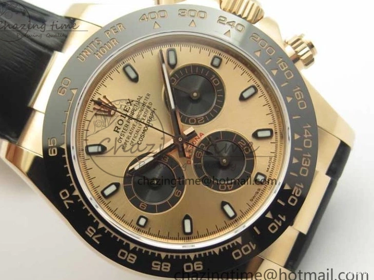 Leather 1:1 Gold Noob Rose Daytona RG Dial Edition SA4130 Best Strap On 116515 0416
